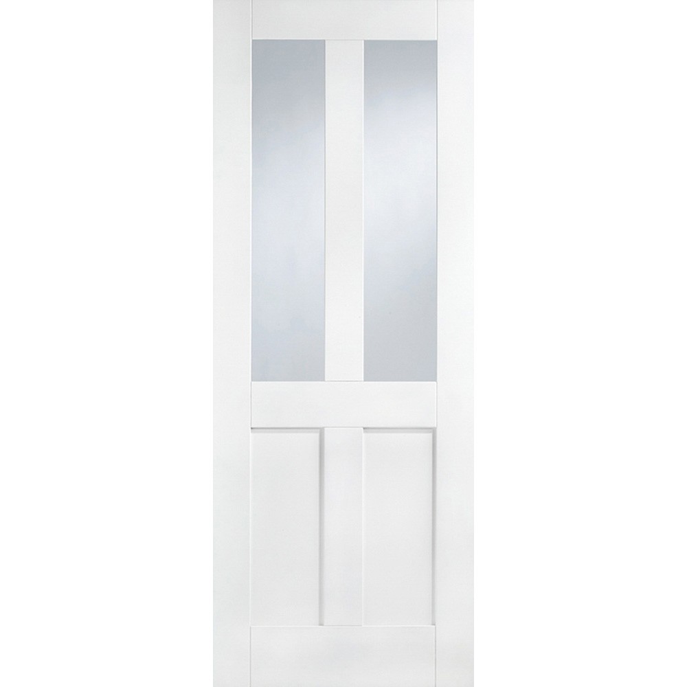 LPD London White Primed Glazed Internal Door - 2040mm x 726mm (80.3x28 ...