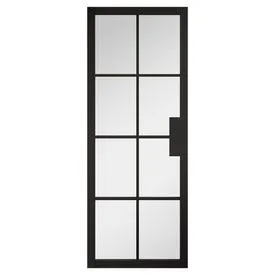 LPD Malvern Urban Fully Finished Black Clear Glass Internal Door