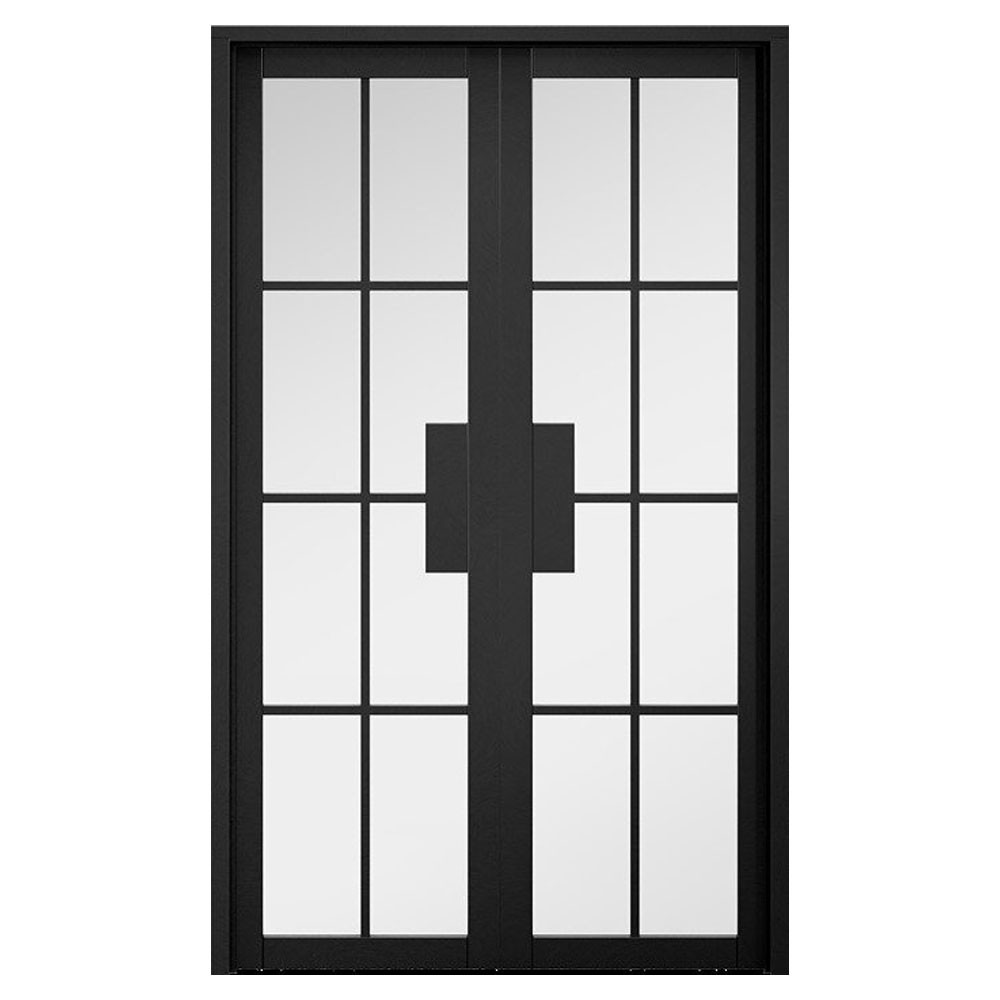 LPD Malvern Urban Fully Finished Black Clear Glass Internal Room Divider W4 Config - 2031mm x 1246mm (80x49 inch)