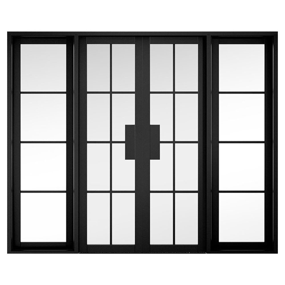 LPD Malvern Urban Fully Finished Black Clear Glass Internal Room Divider W8 Config - 2031mm x 2478mm (80x97.6 inch)