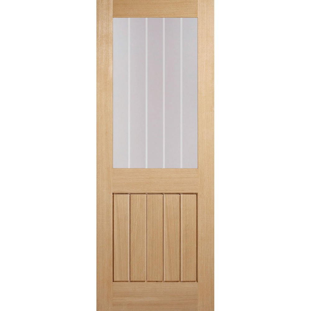 LPD Mexicano Fully Finished Oak Half Light Clear Glass Internal Door