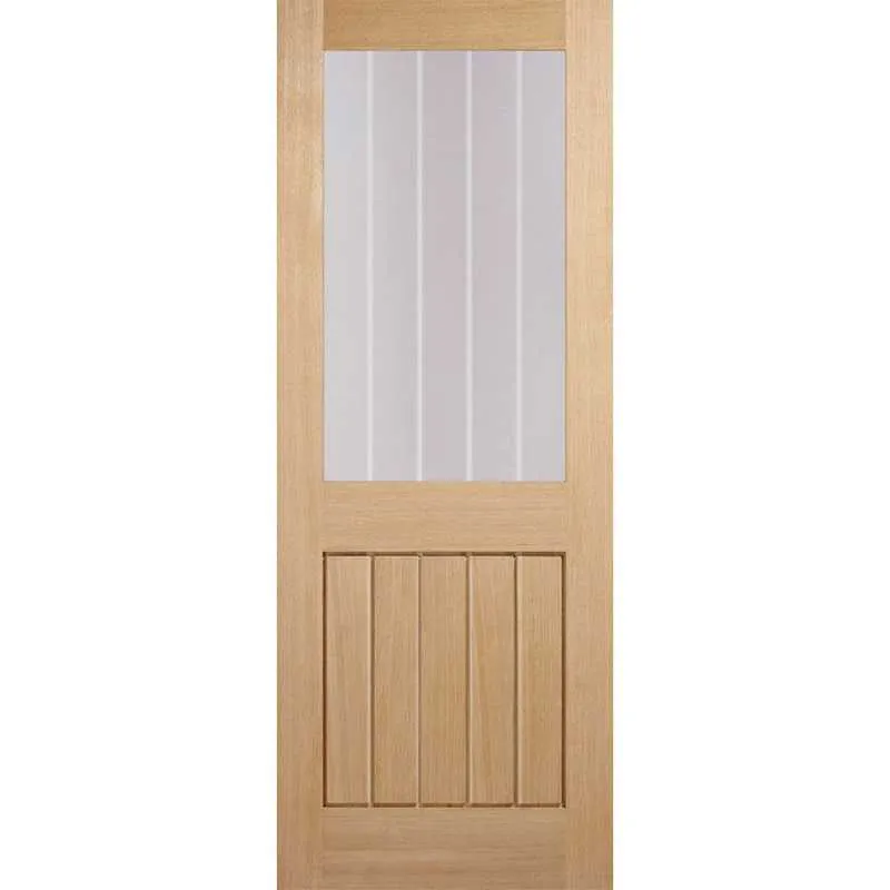 LPD Mexicano Unfinished Oak Half Light Glass Internal Door | Door ...