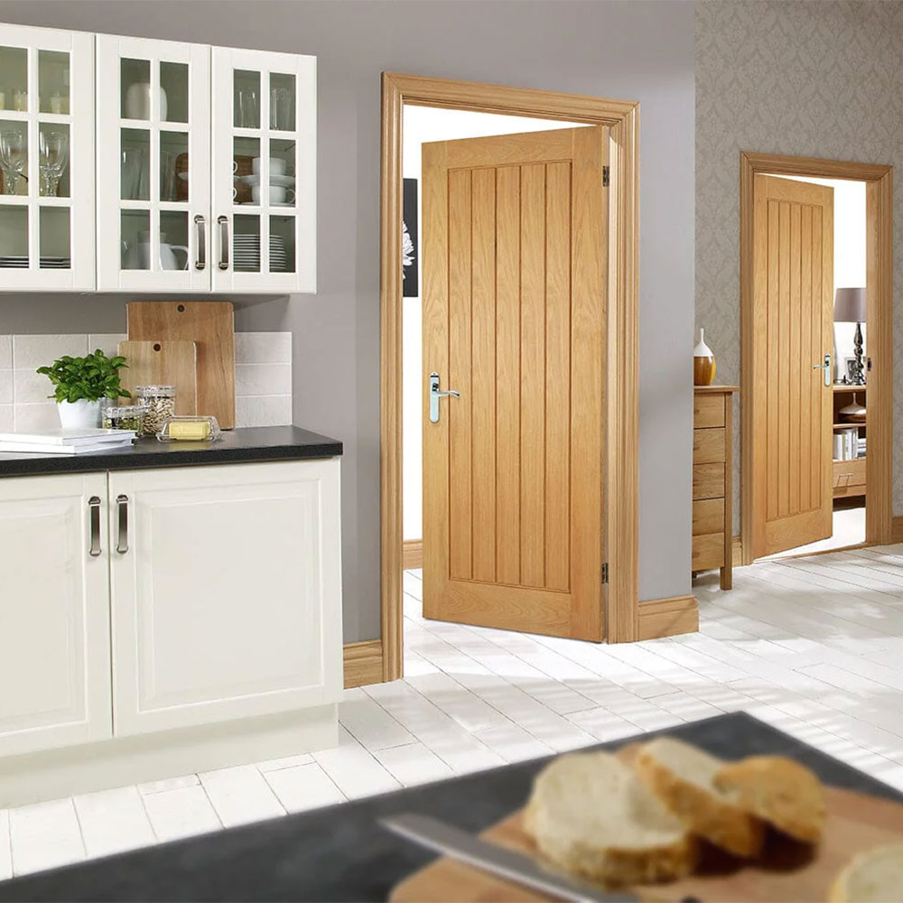 LPD Mexicano Panel Fully Finished Oak Internal Cottage Door LS 1