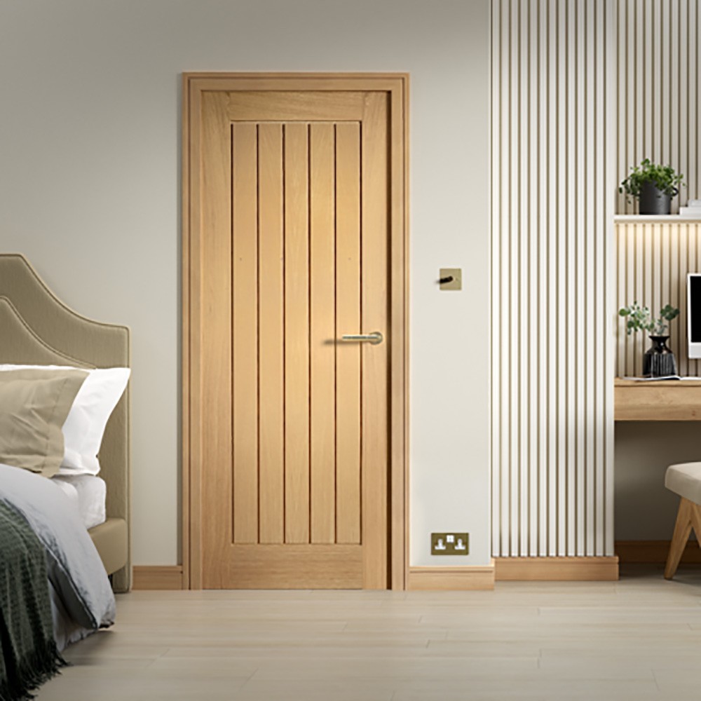 LPD Mexicano Panel Fully Finished Oak Internal Cottage FD30 Fire Door Lifestyle