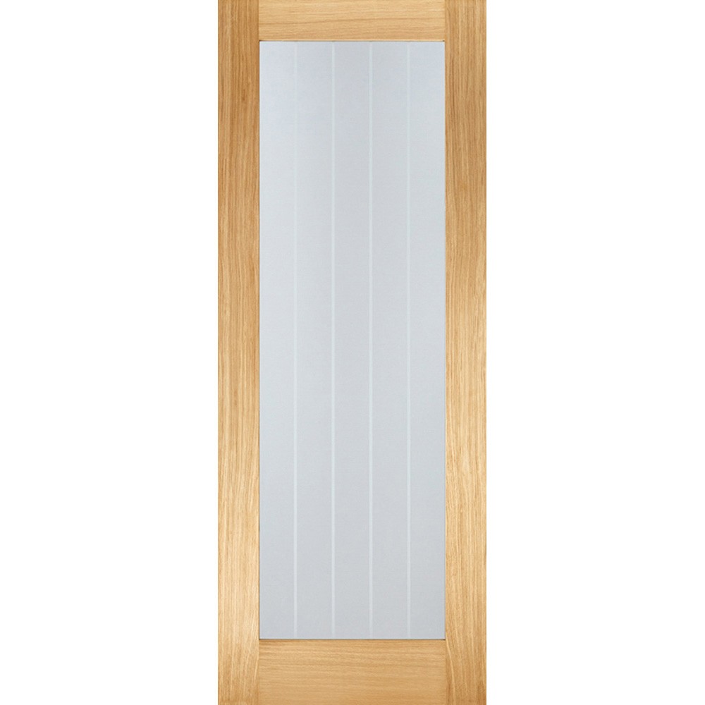 LPD Mexicano Pattern 10 Fully Finished Oak Clear Glass Internal FD30 Fire Door