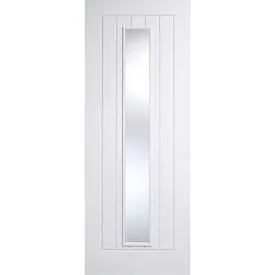 LPD Mexicano White Primed 1 Light Clear Glass Internal Door