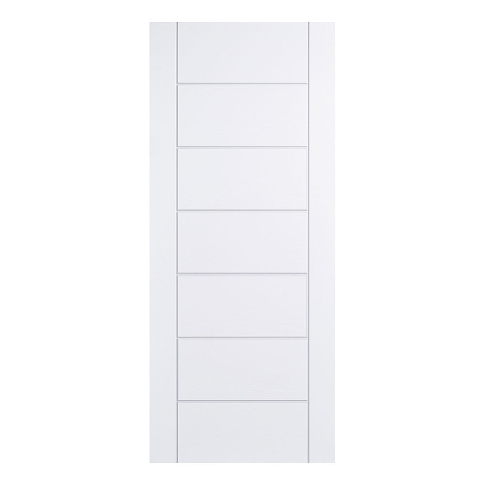 LPD Modica Contemporary Fully Finished White Composite External Front Door