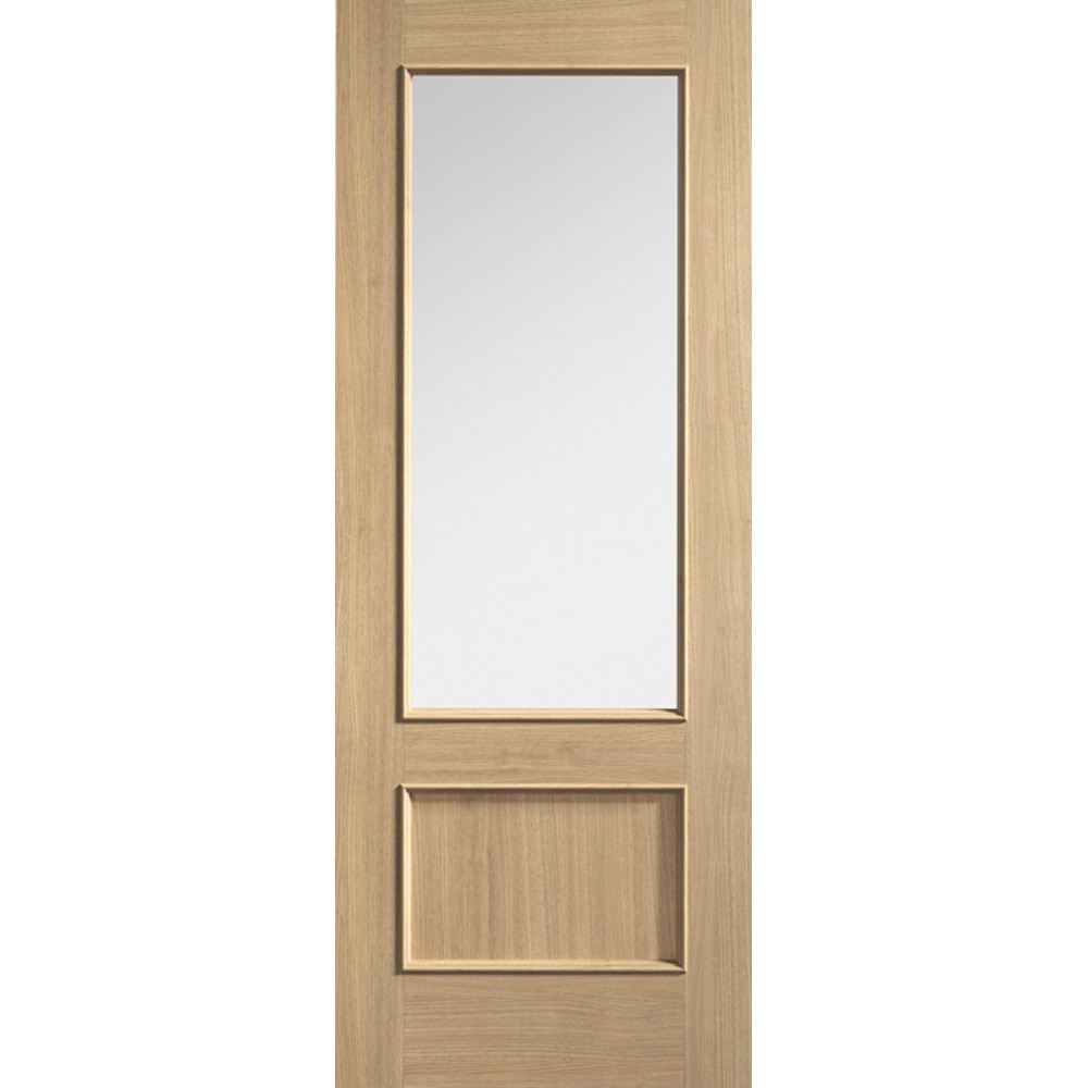 LPD Murcia 1 Panel Fully Finished Oak 1 Light Clear Glass Internal Door