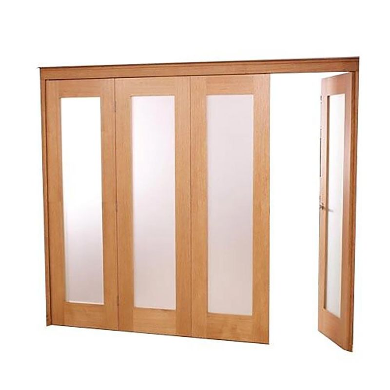 LPD NuVU Roomfold Internal Oak Folding/Sliding Modular Door Kit 3+0