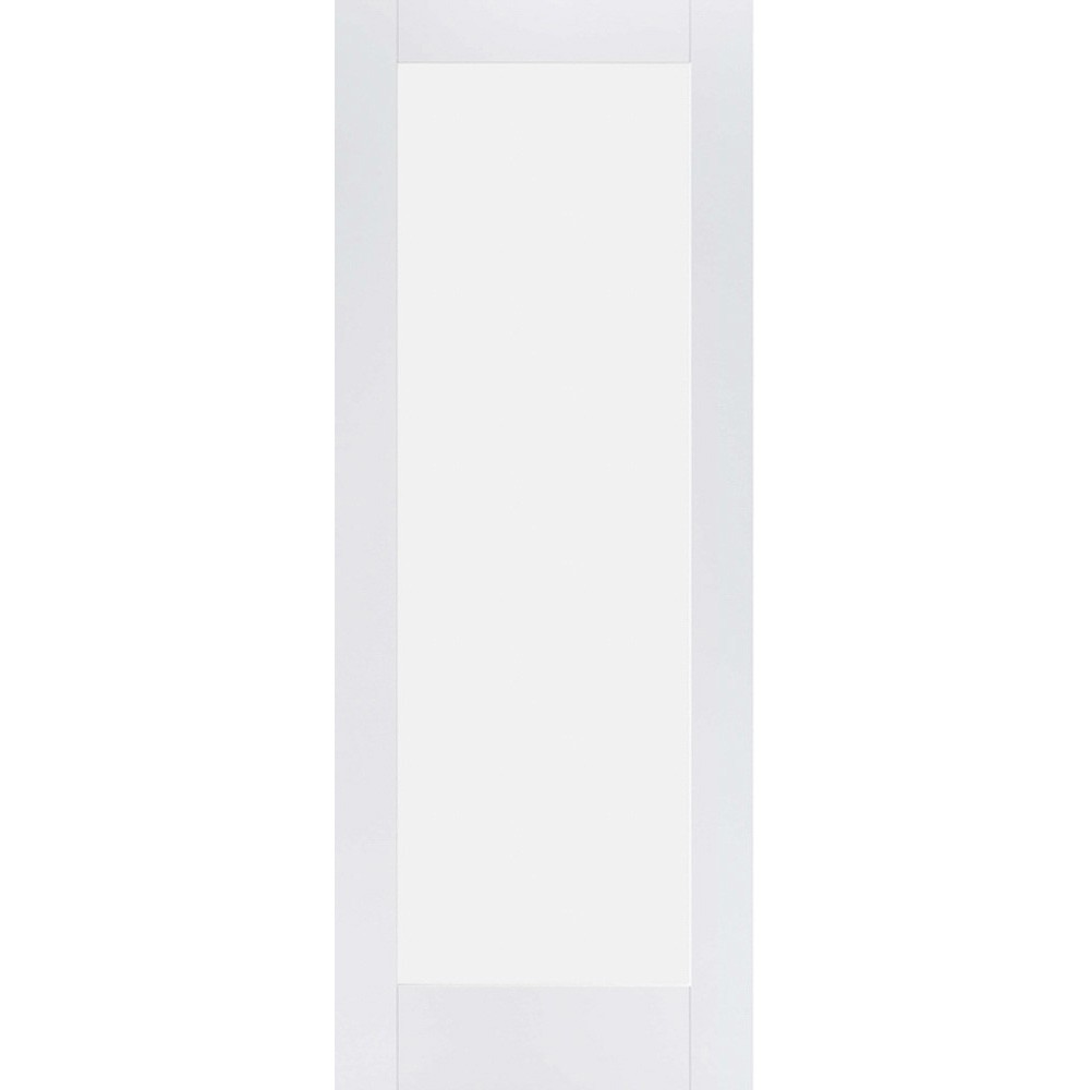 LPD Pattern 10 Primed White 1 Light Frosted Glass Internal Door