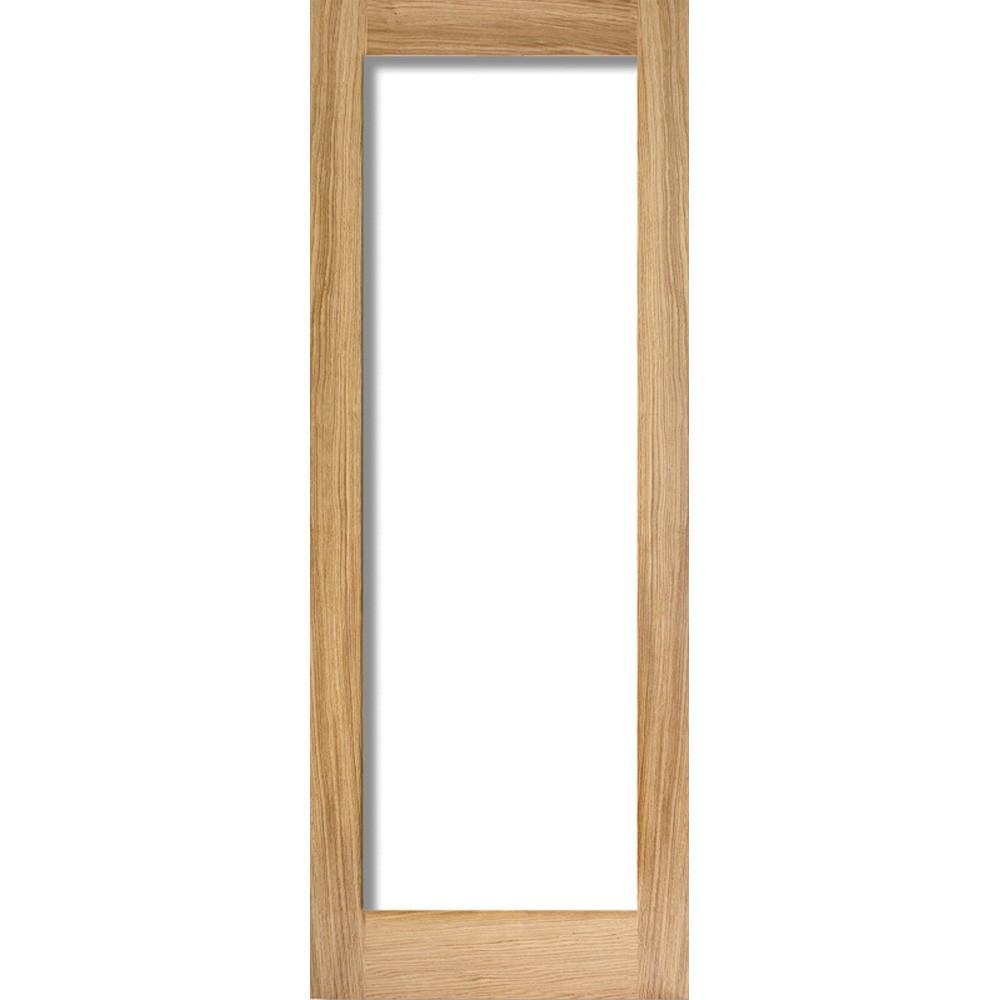 LPD Pattern 10 Unfinished Oak 1 Light Clear Glass Internal Door