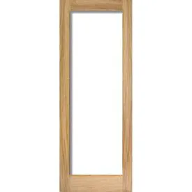 LPD Pattern 10 Unfinished Oak 1 Light Clear Glass Internal Door