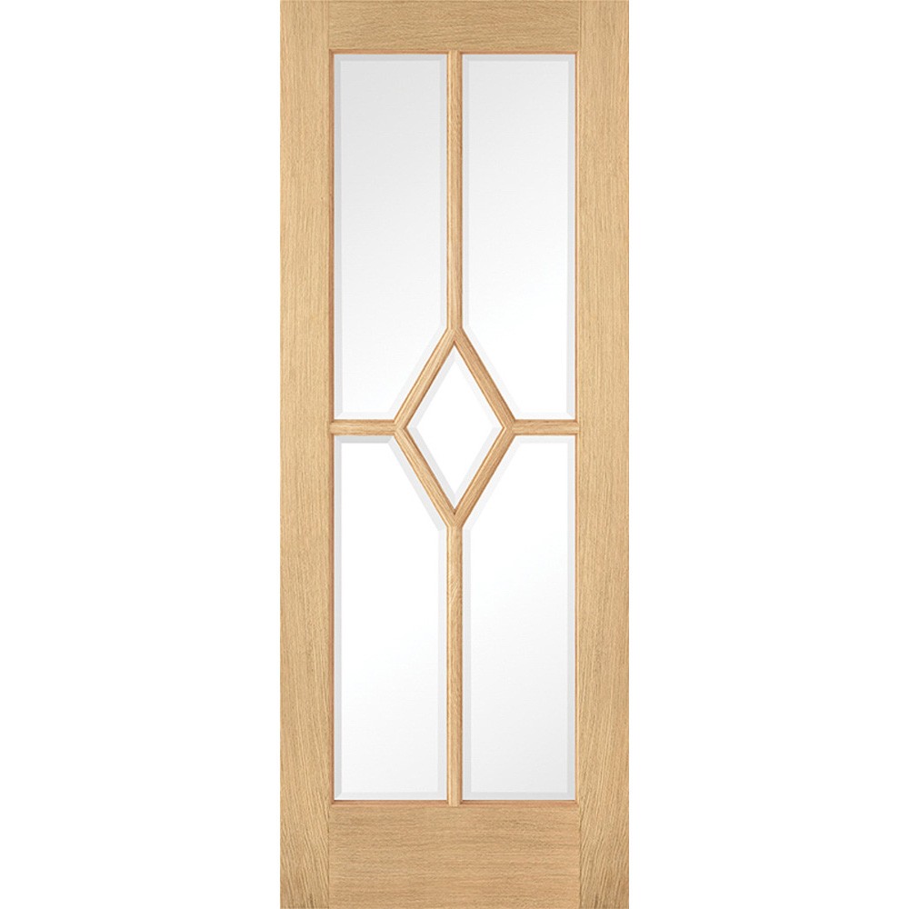 LPD Reims Fully Finished Oak 5 Light Clear Glass Internal Door