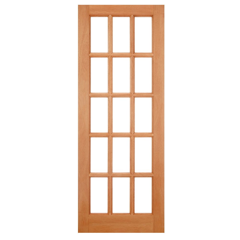 LPD SA Hardwood 15 Light Unfinished Unglazed External Front Door