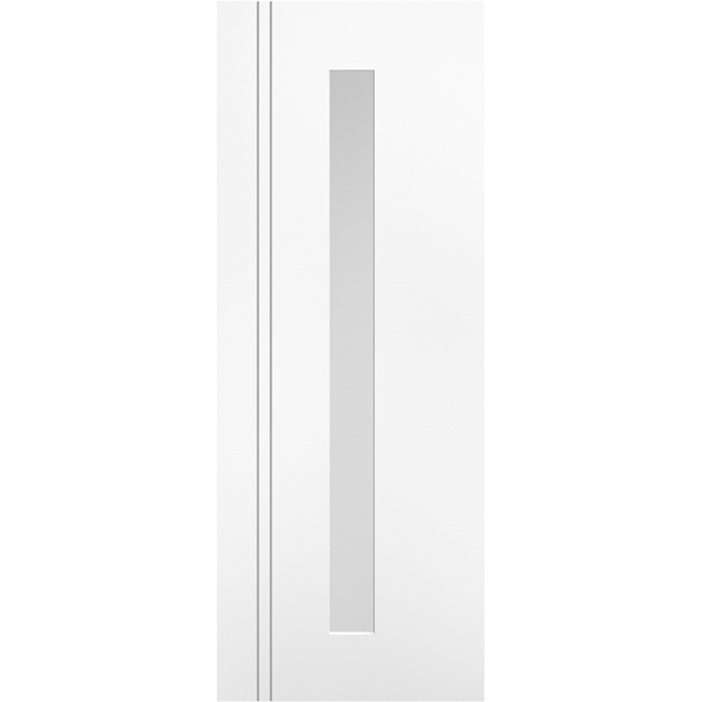 LPD Sierra Blanco Fully Finished White 1 Long Light Clear Glass Internal Door
