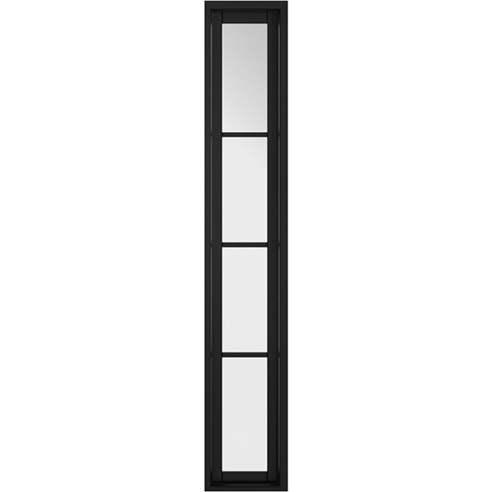 LPD Soho W6 Fully Finished Black 4 Light Clear Glass Internal Sidelight