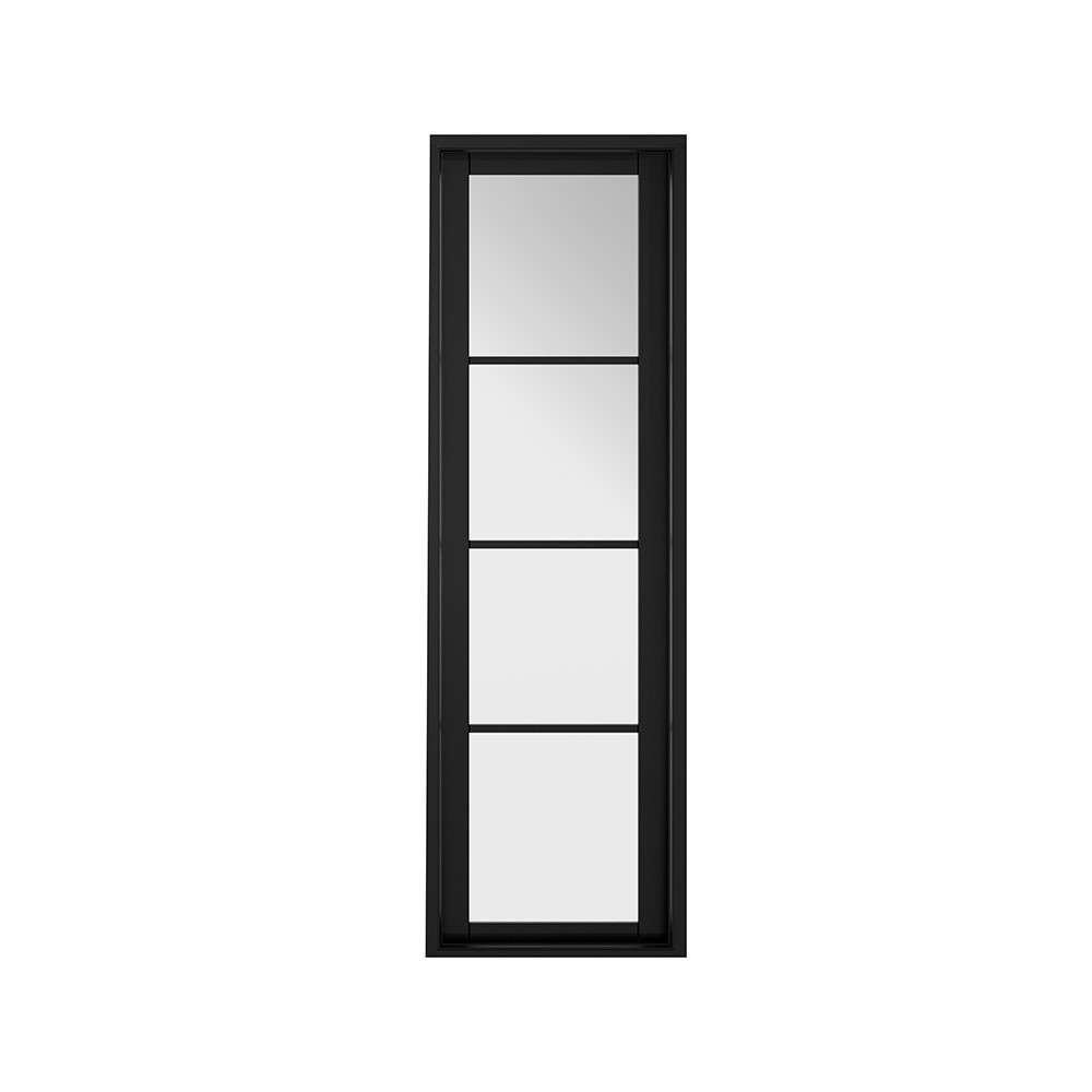 LPD Soho W8 Fully Finished Black 4 Light Clear Glass Internal Sidelight