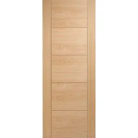 LPD Vancouver 5 Panel Fully Finished Oak Internal Flush FD60 Fire Door