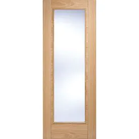 LPD Vancouver Fully Finished Oak Pattern 10 Clear Glazed Internal FD30 Fire Door
