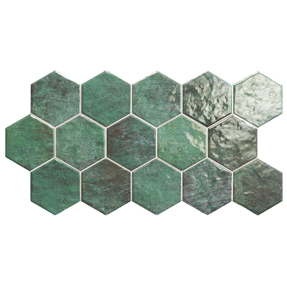 Lucido_Green_Gloss_Hexagonal_Porcelain_Mosaic_Tile_2