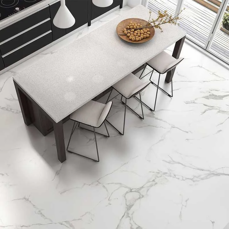 Marble Effect Rash Macael White Marble Effect Lappato Rectified Porcelain Floor Tile ...