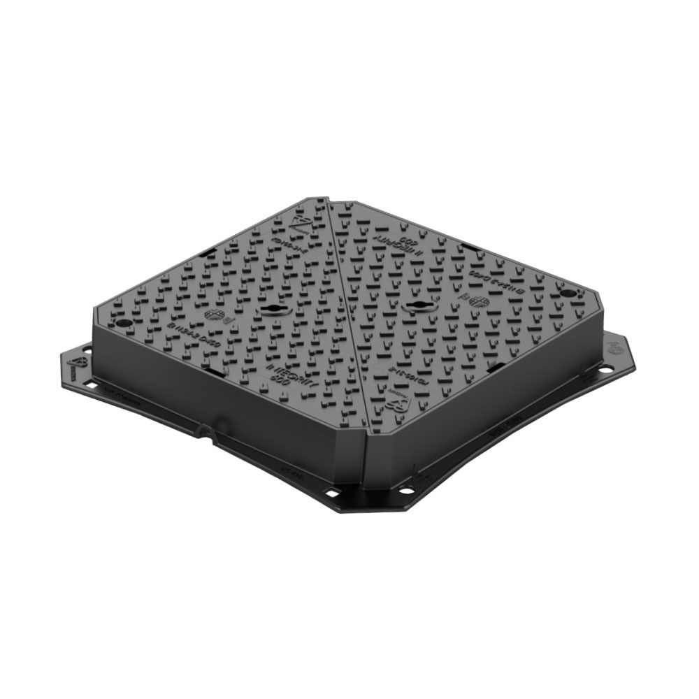 Cast Iron Manhole Cover and Frame 600L x 600W x 100H - D400 Class