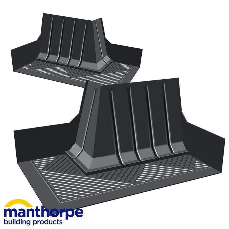 Manthorpe Black Gw293ccrh Corner Catchment Tray Rh Plastic
