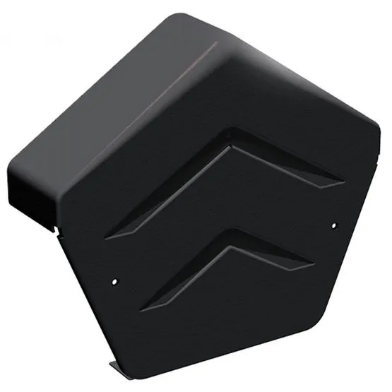 Modern Ridge End Cap Manthorpe SmartVerge Polypropylene Angled Ridge End Cap Pair - Black ...