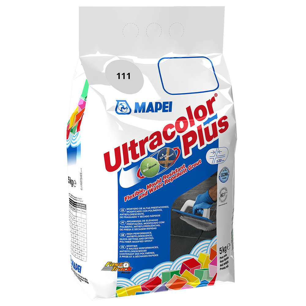 Mapei Ultracolor Plus 111 Silver Grey Wall & Floor Grout 5kg Tile