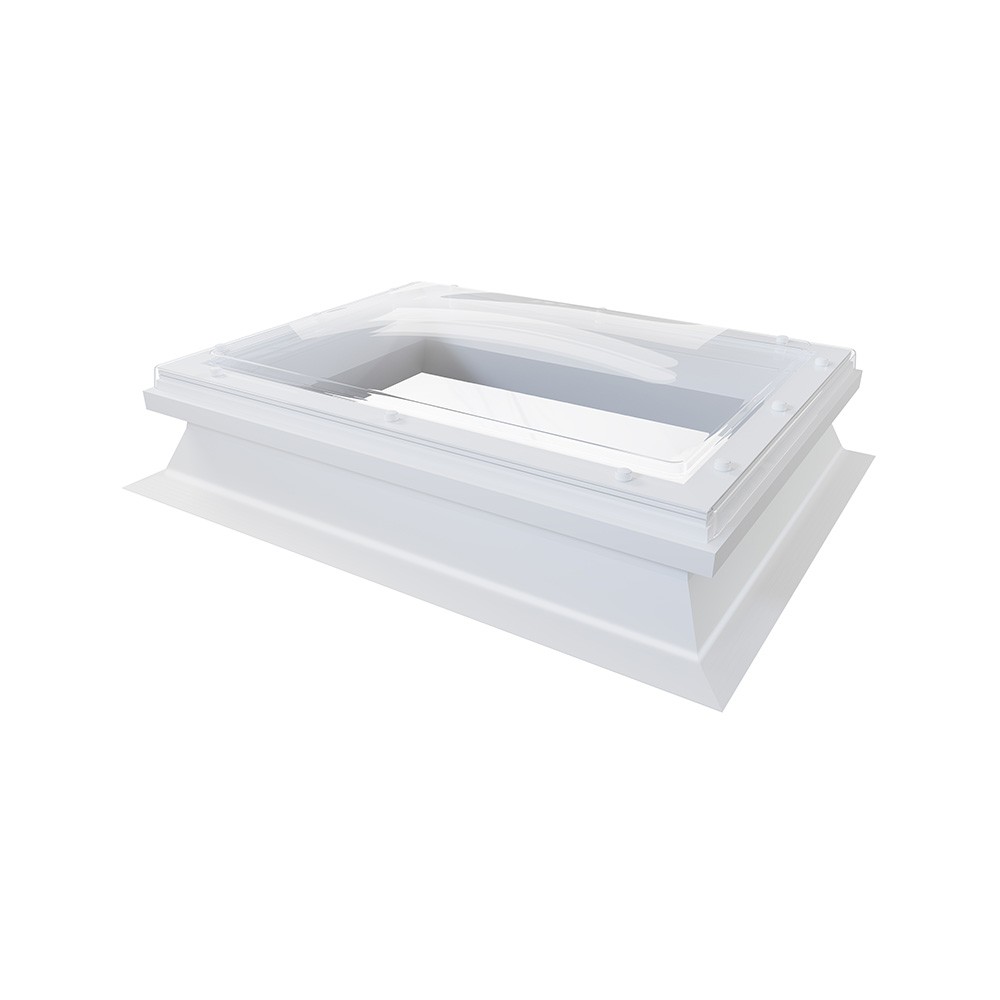 Mardome Trade Single Skin Clear Manual Opening Low Rise Roof Dome with PVC Kerb