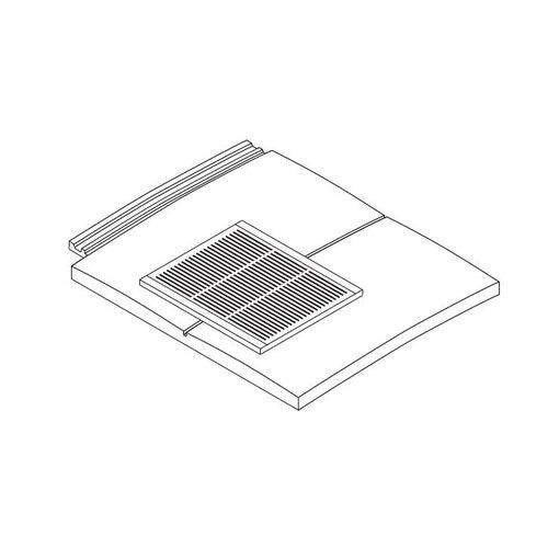 Marley Ashmore 10,000m2 In-Line Contour Tile Vent Terminal - Smooth Brown Plastic