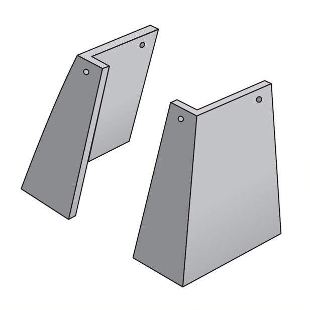 Marley Clay Plain Double Camber External Angle Left Hand - Burnt Flame