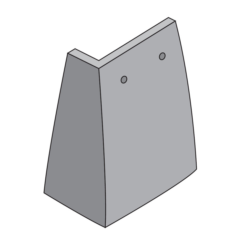 Marley Concrete Plain External Angle Roof Tile