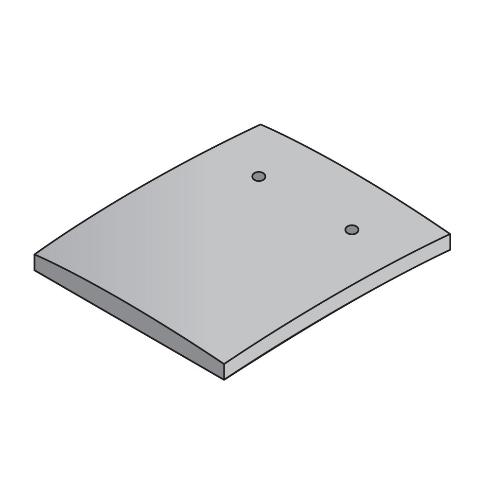 Marley Concrete Plain Eaves/Top Roof Tile