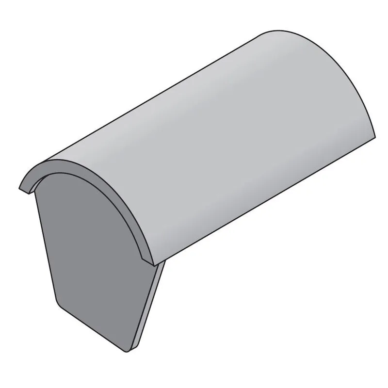 Segmental Ridge Marley Concrete Segmental Stop End Ridge - Old English Dark Red ...