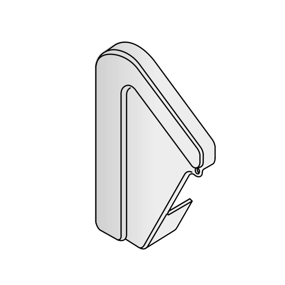 Marley Dry Verge Modern Mono Ridge End Cap Left Hand