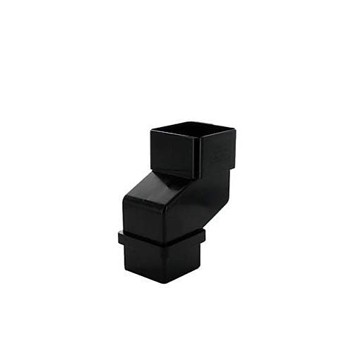 Marley Square 65mm Offset Bend 50mm Projection - Black | Roofing ...