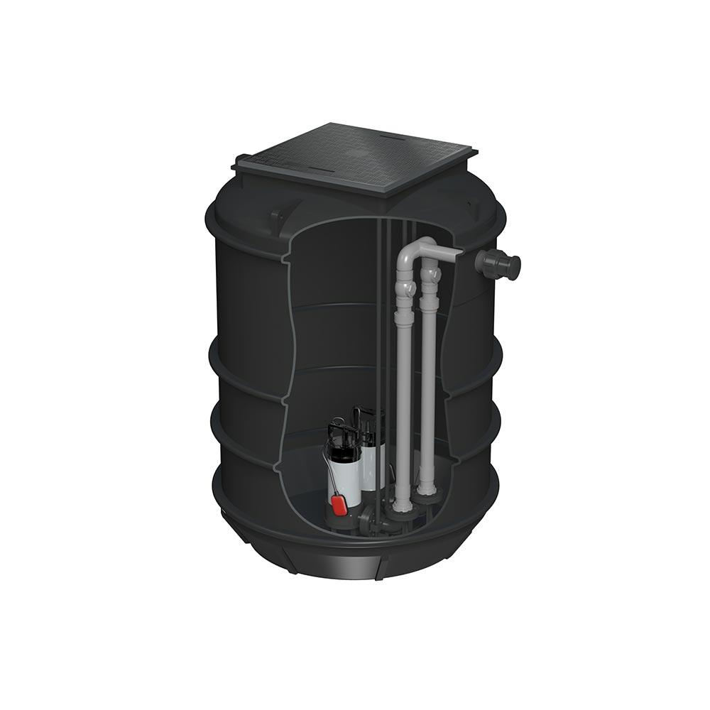 Marsh Sump2Drain MDPE Sewage Pump Station with 6m Head - Single Pump