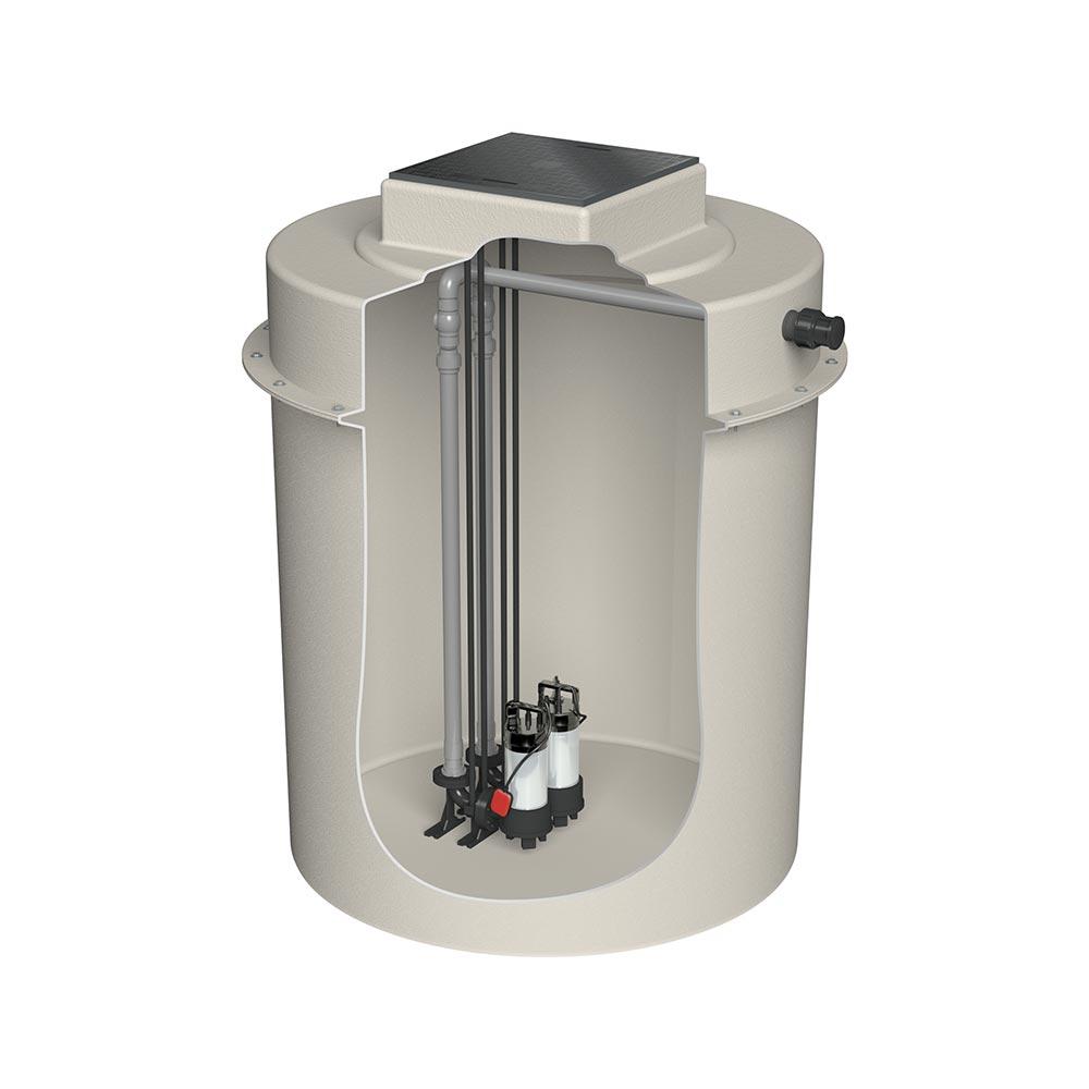 Marsh Sump2Drain Sewage Pump Station with 7m Head - Twin Pump