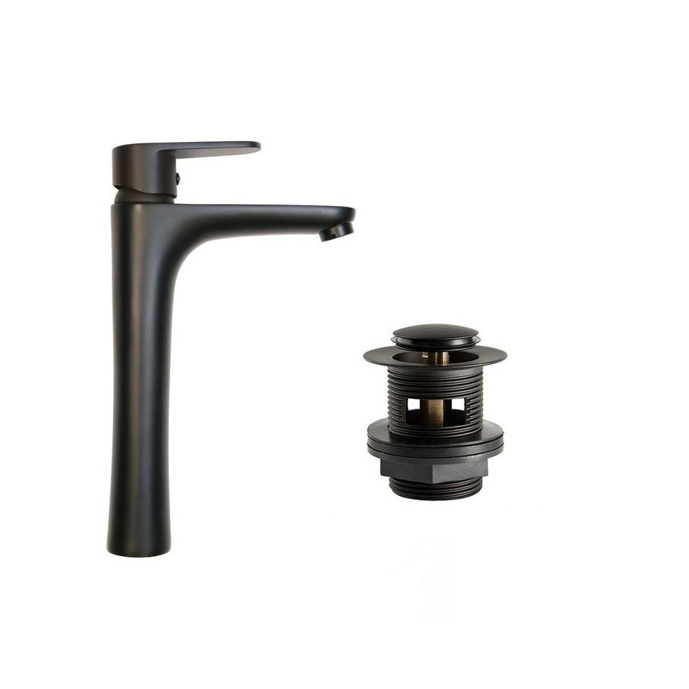 matt_black_single_lever_tall_mixer_tap_with_slotted_waste