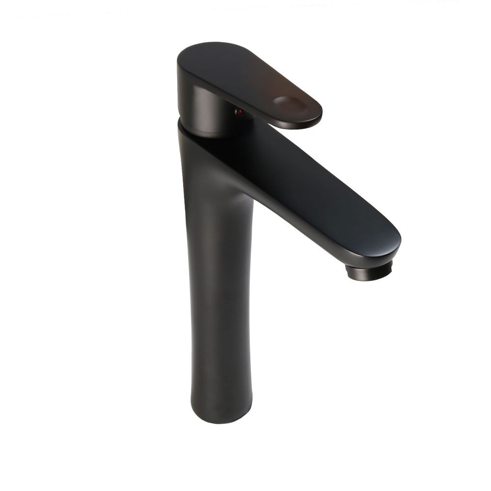 matt_black_tall_bathroom_mixer_tap_above_side