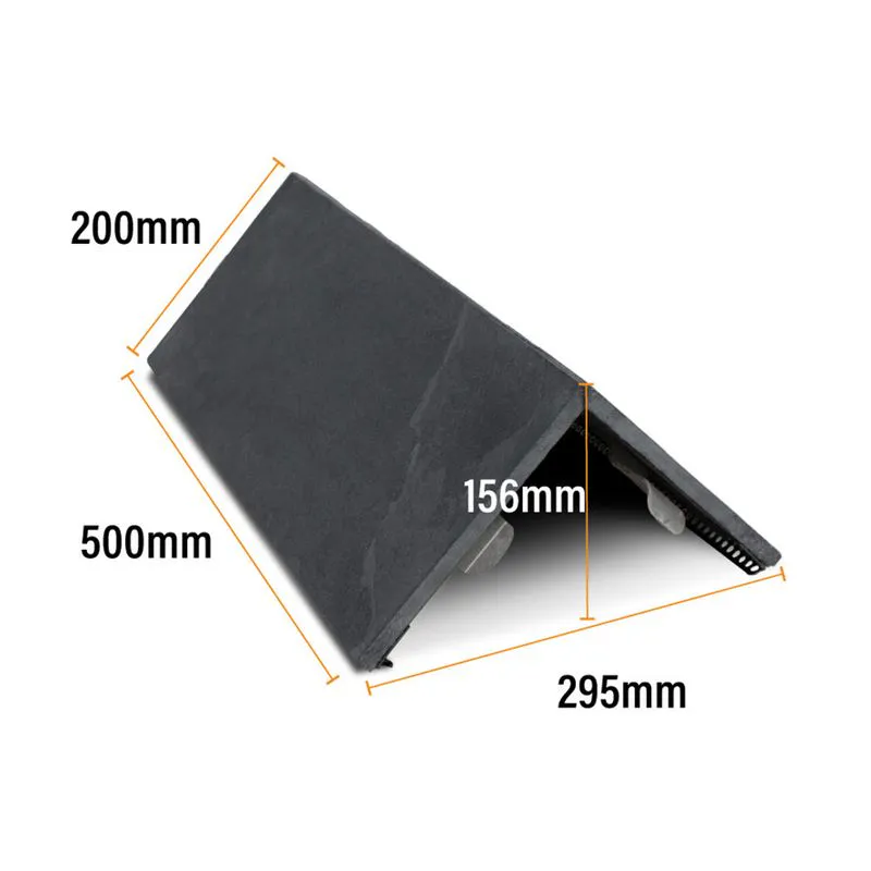 90d Ridge Tile Mayan All-in-One RealRidge - Natural Slate Graphite Ridge Tile - 90 ...