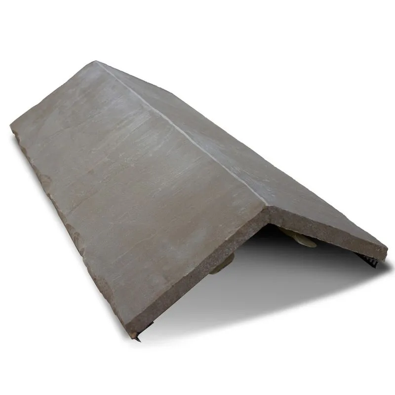 Dry Ridge Roof Tile Mayan Natural Stone Dry RealRidge 750mm long - 120 Degree | Roofing ...