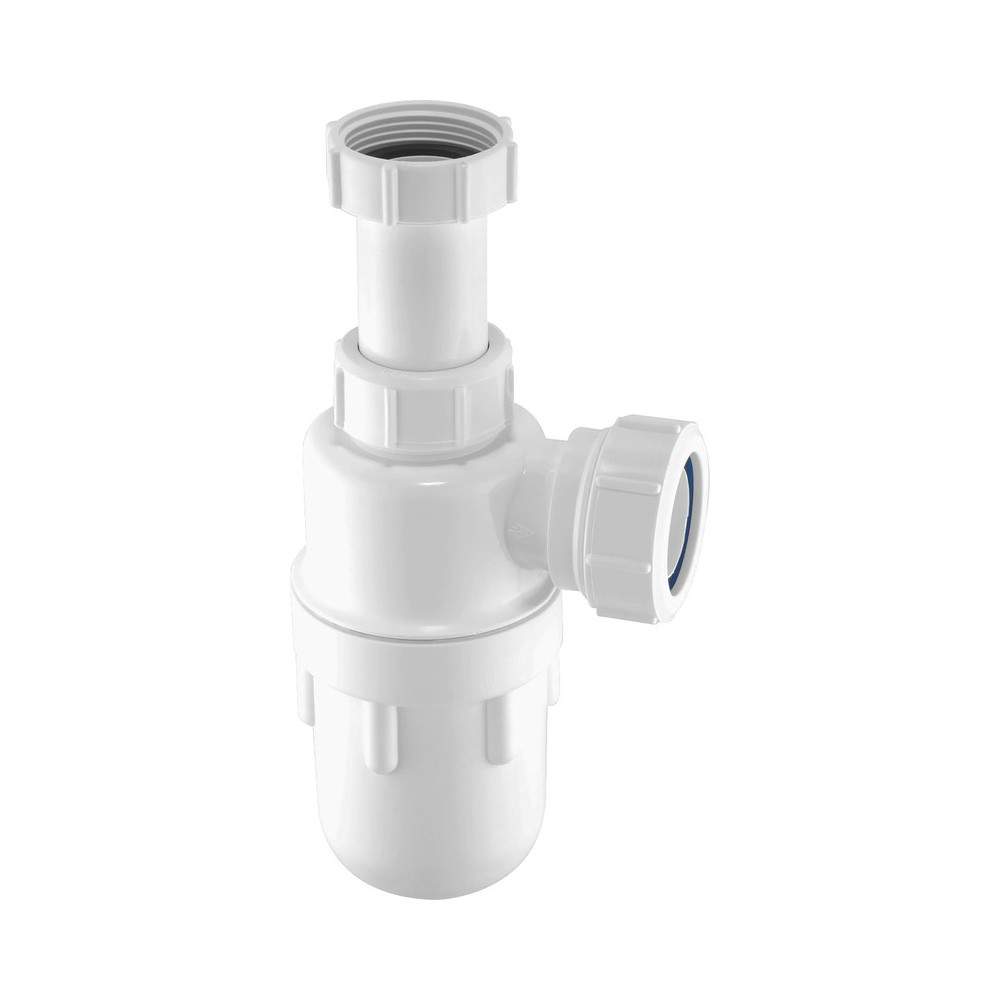 Mcalpine White 75Mm Adjustable Bottle Trap - 1 1/2 Inch Plastic Polypropylene