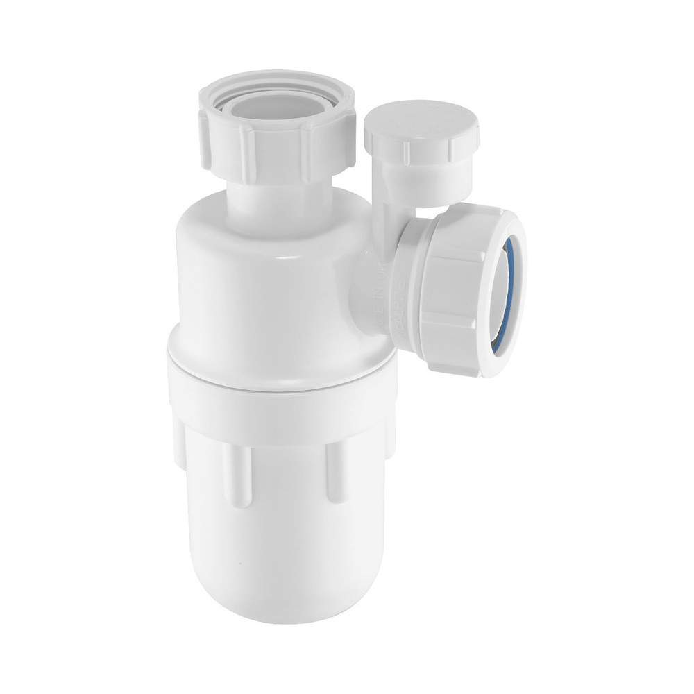 Mcalpine White 75Mm Anti-Siphon Bottle Trap - 1 1/2 Inch Plastic Polypropylene
