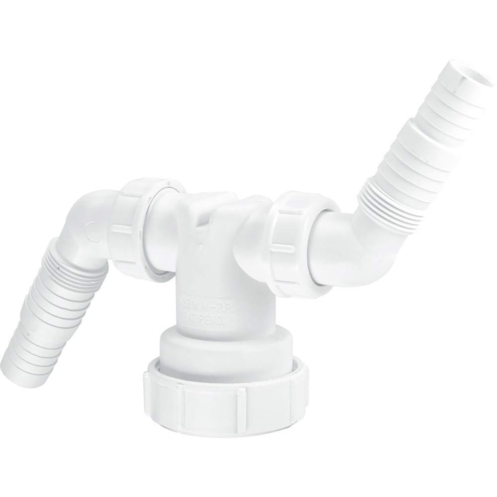 Mcalpine White Domestic Appliance Stand Pipe Twin Connector Polypropylene