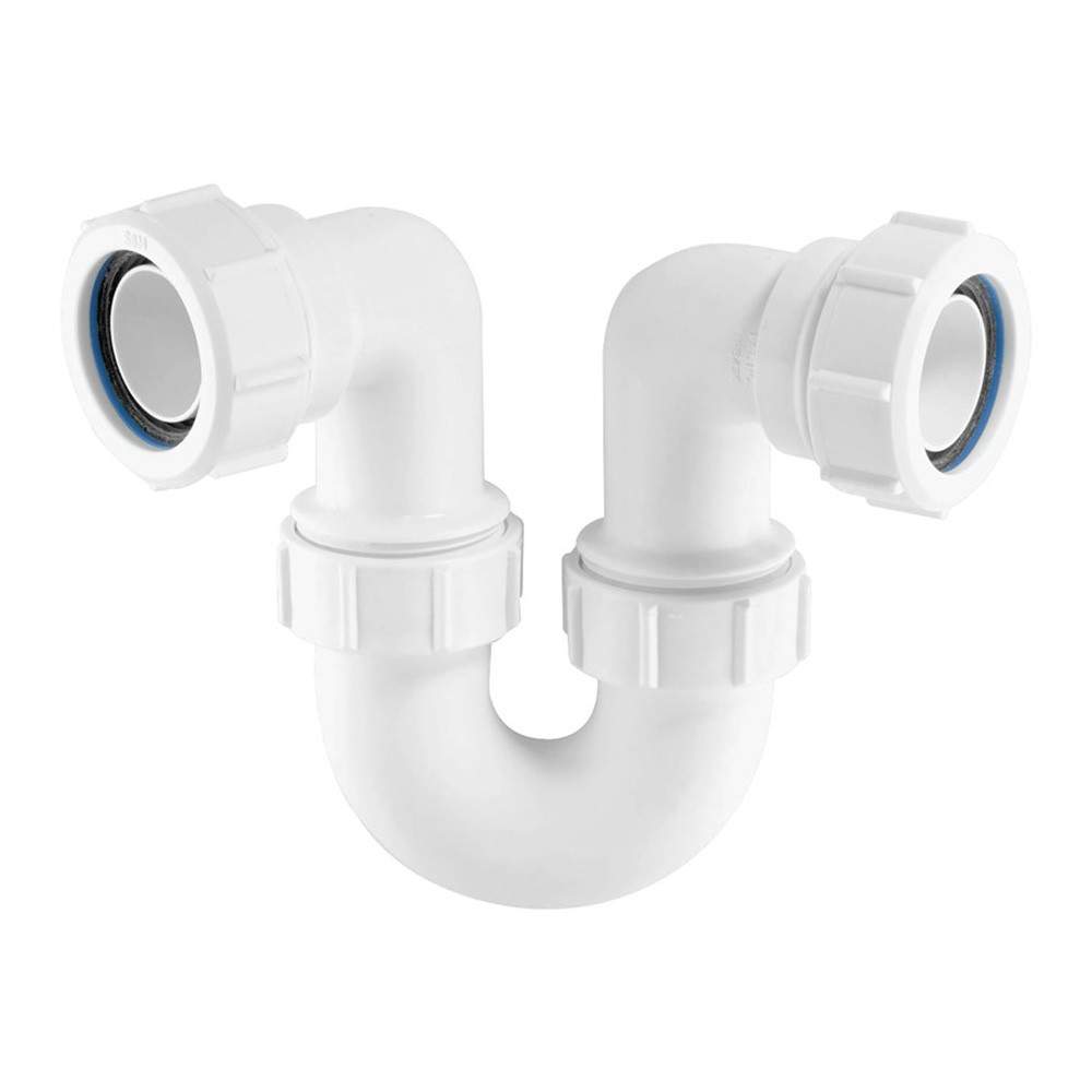 Mcalpine White Running Tubular Swivel 'P' Trap - 2 Inch Plastic Polypropylene