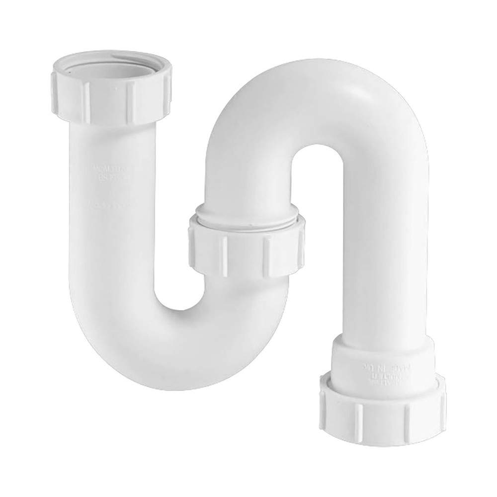 Mcalpine White Tubular Swivel S Trap - 1 1/4 Inch Plastic Polypropylene
