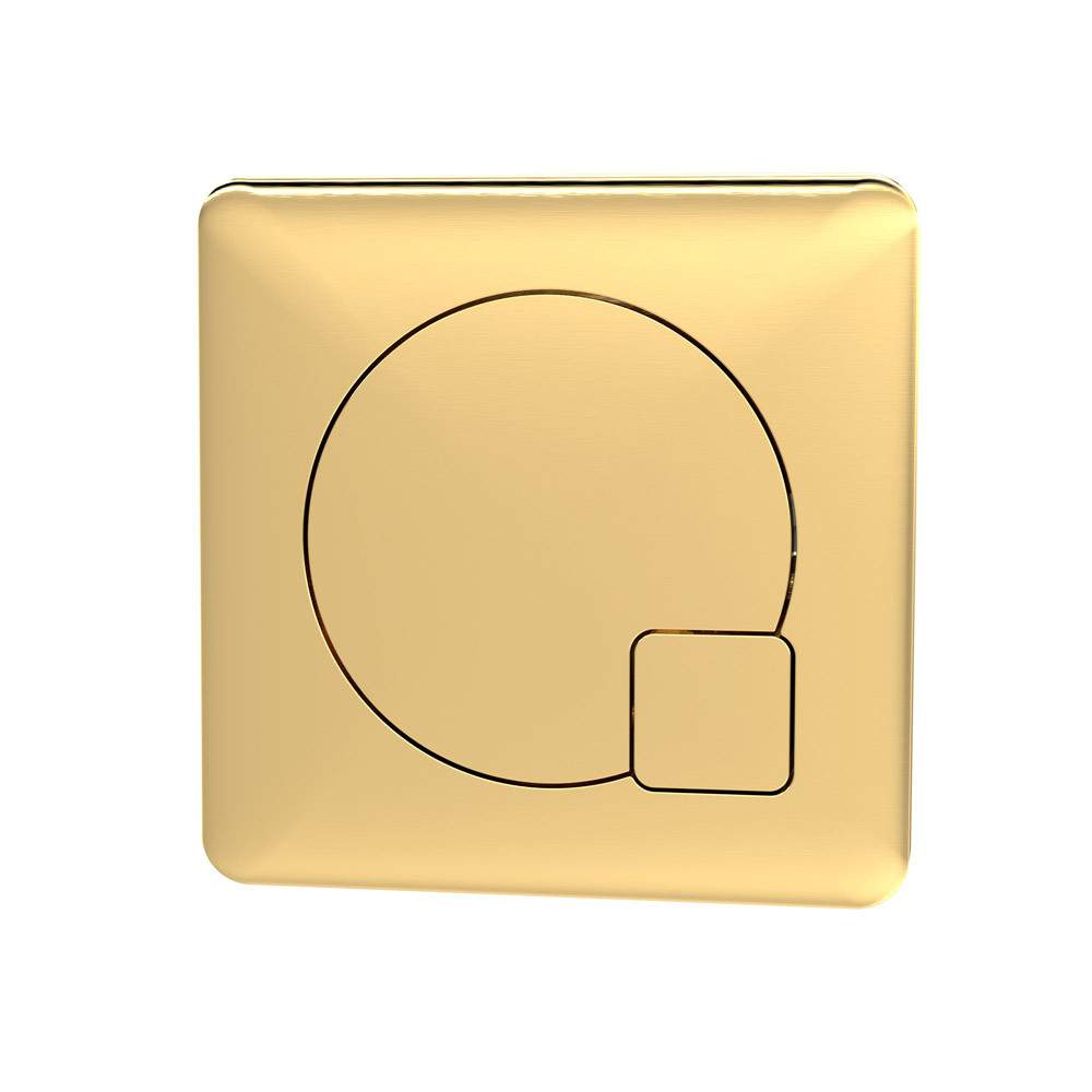 Nuie Brass Brushed Square Dual Flush Push Button Abs