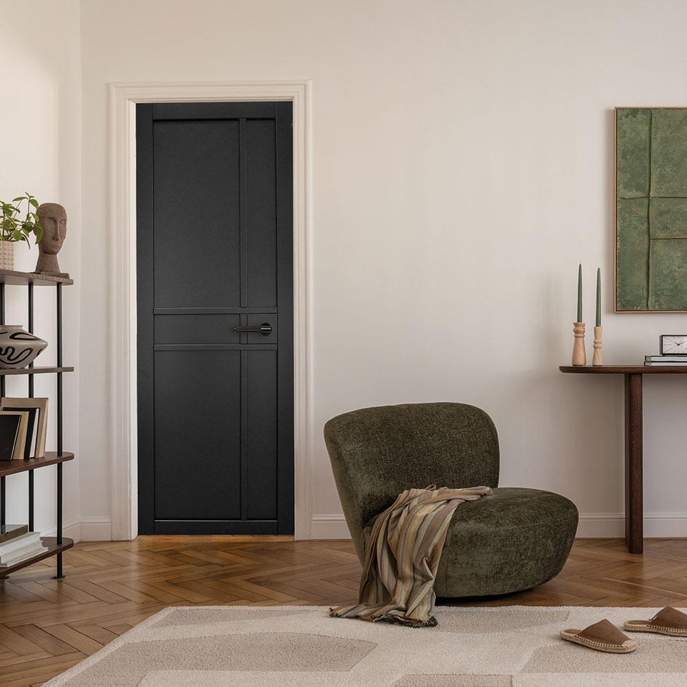 Mendes Naples Black Laminate Solid Internal Door